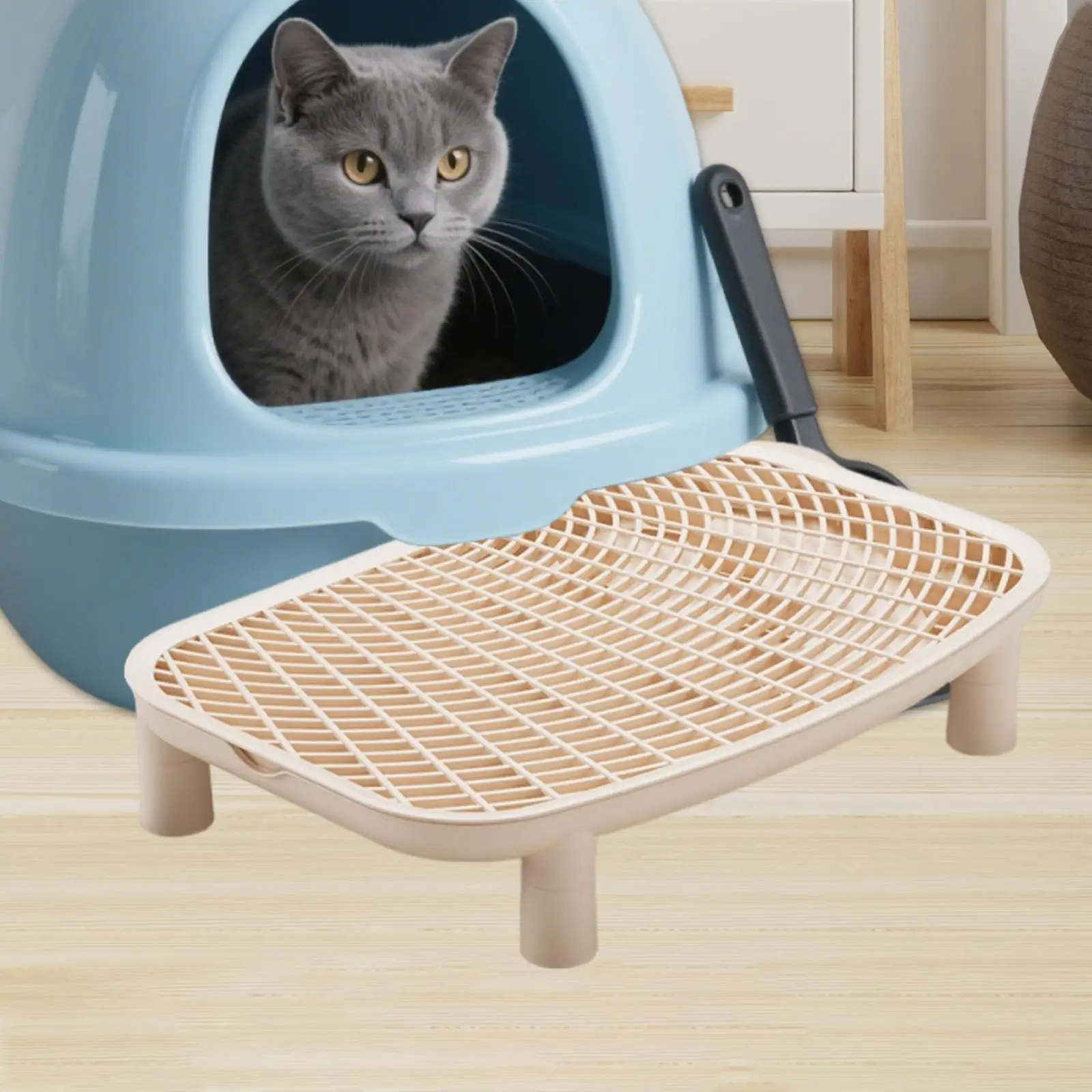 Rampa de Areia para Gatos 46x30 cm com Malha para Conter Sujeira - Imagem 2