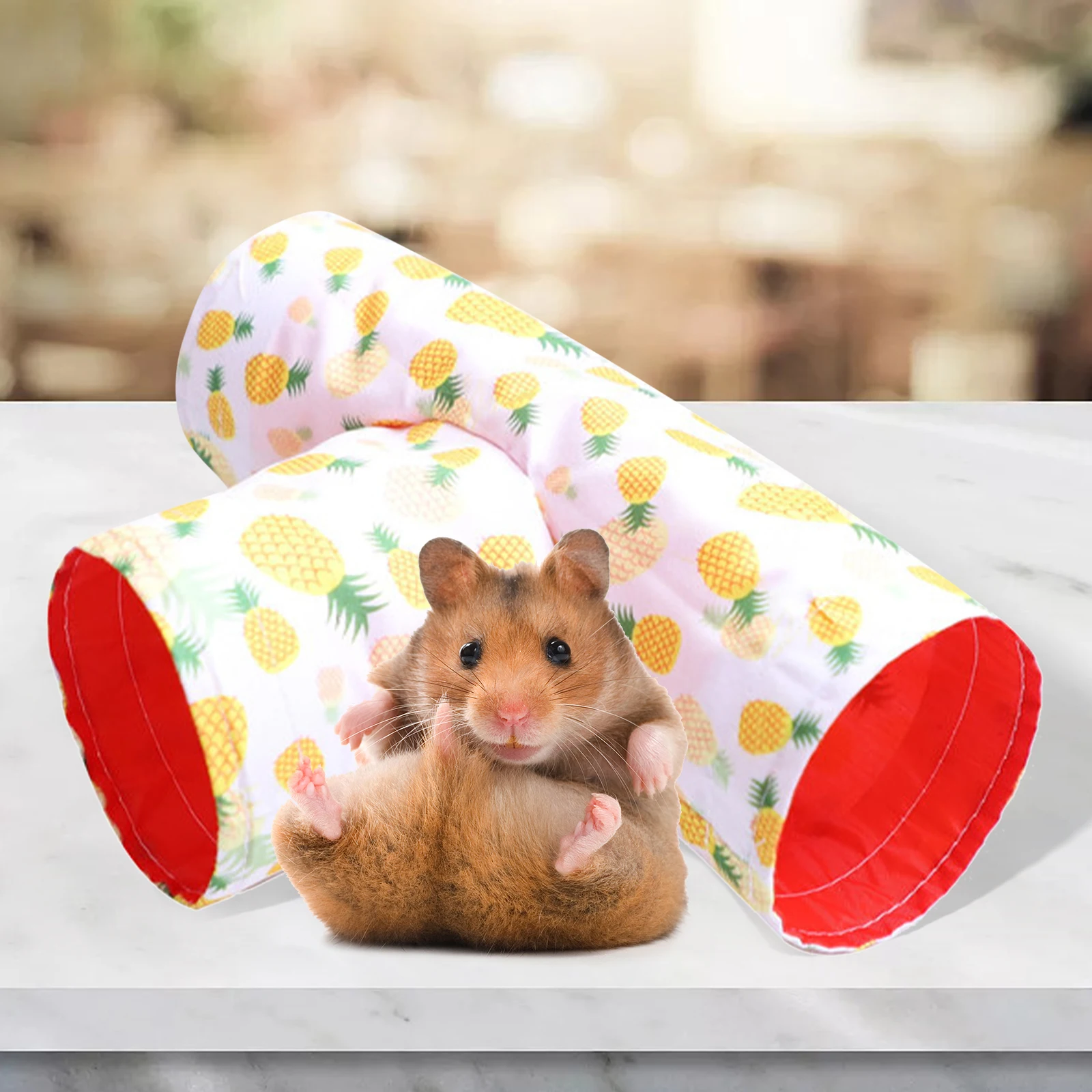 Túnel para Hamster de Poliéster 23,5x9 cm com 3 Furos - Imagem 2
