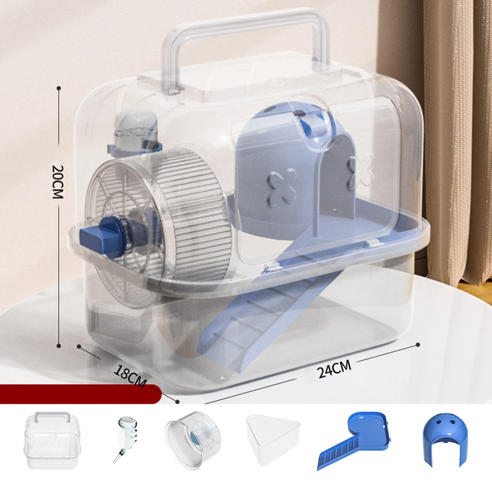 Gaiola Transportadora para Hamster e Gerbil Transparente - Imagem 6