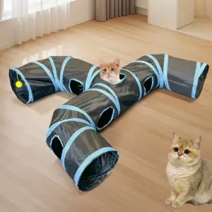 túnel para gatos de três vias