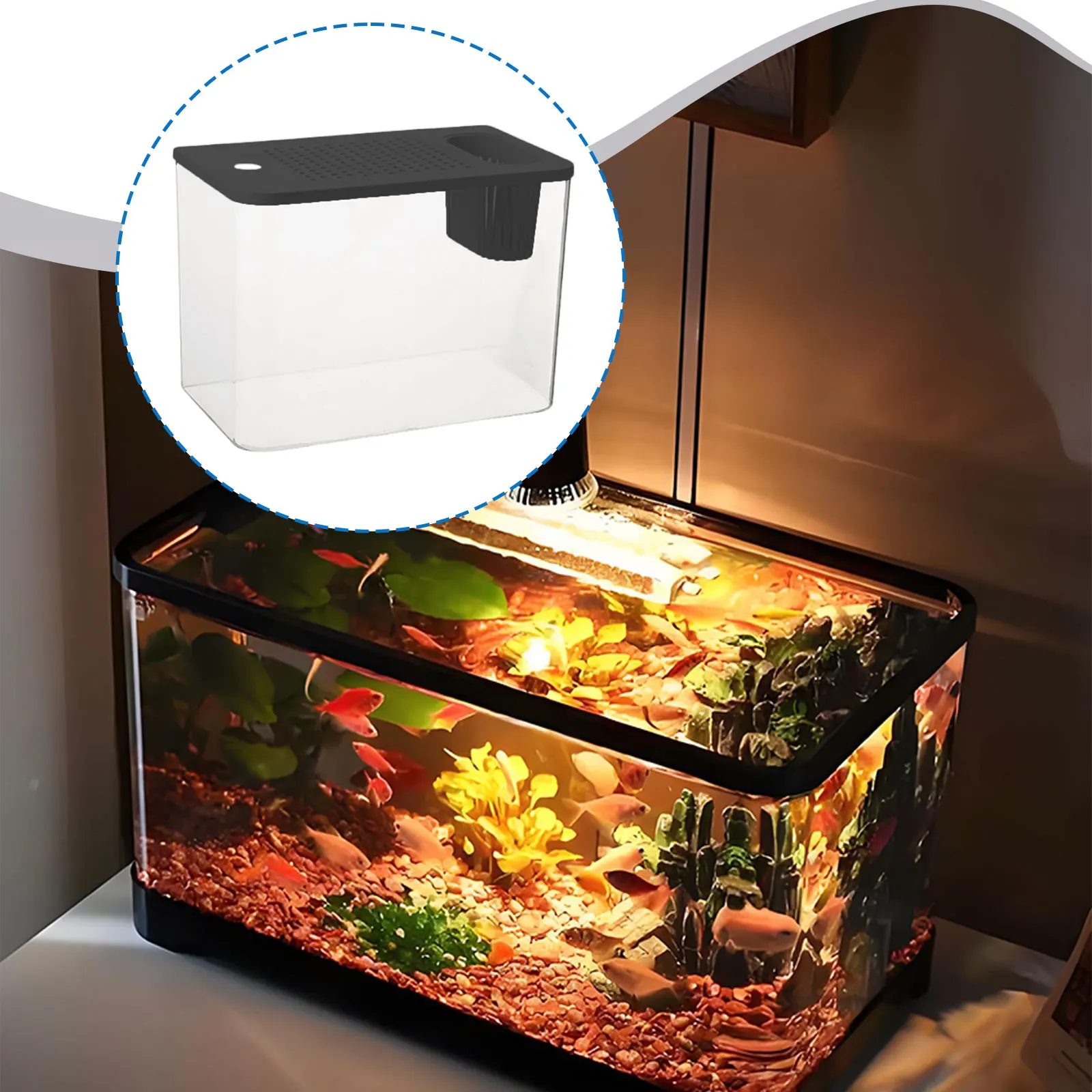 Terrário de Plástico para Répteis e Peixes 31,6 cm com Visão Clara - Imagem 5