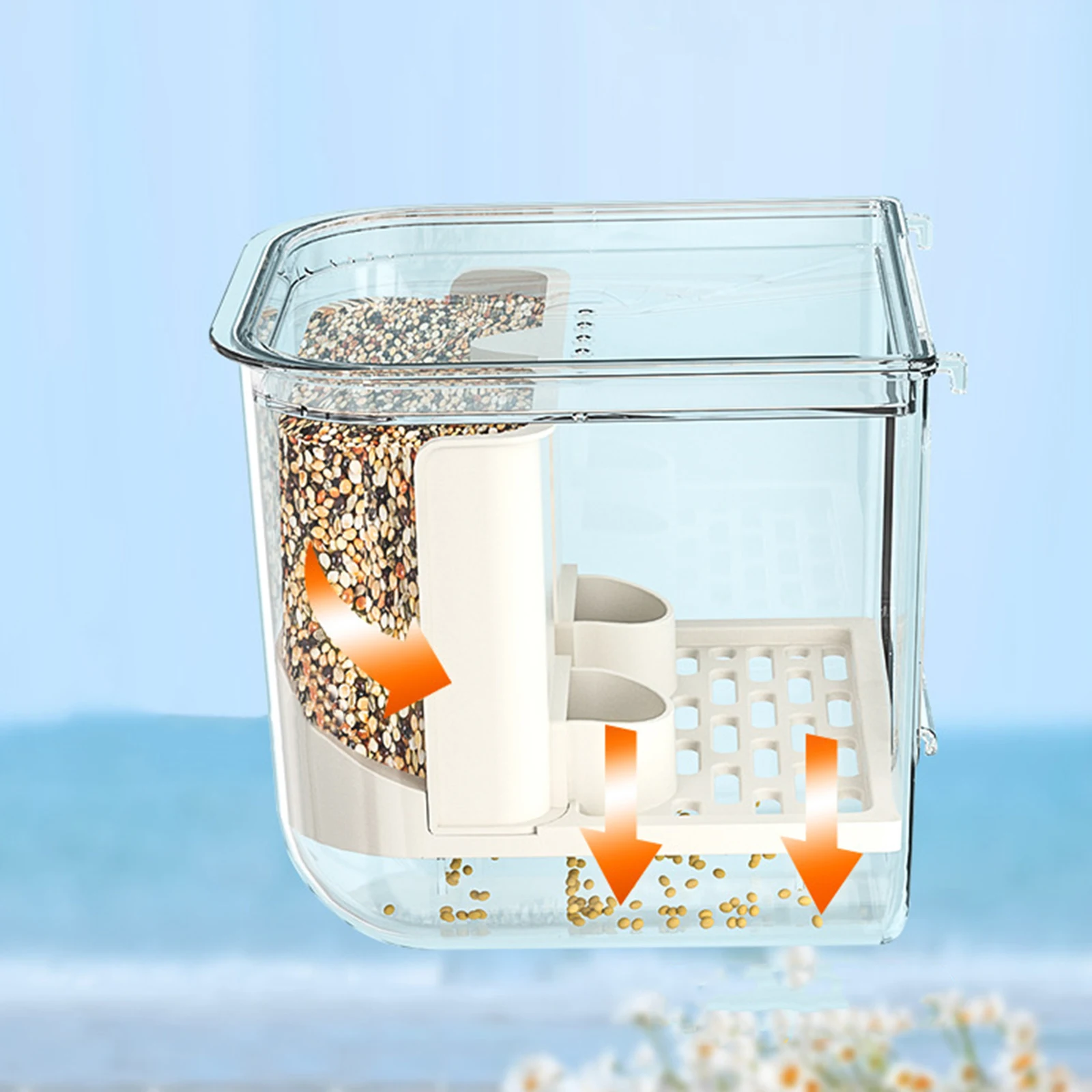 Alimentador Automático para Pássaros Transparente 700g com Anti-Derrame - Imagem 4