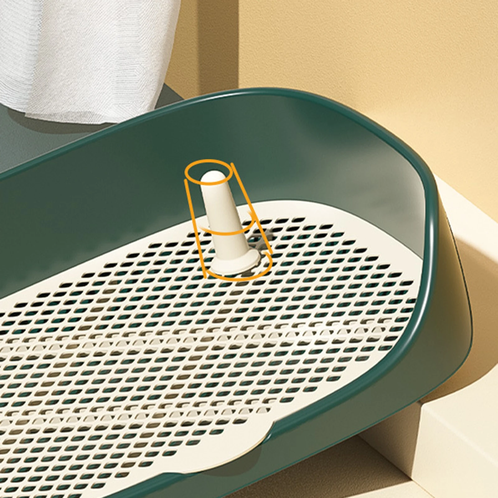 Banheiro Sanitário para Cães com Coluna e Grade Removível - Imagem 5