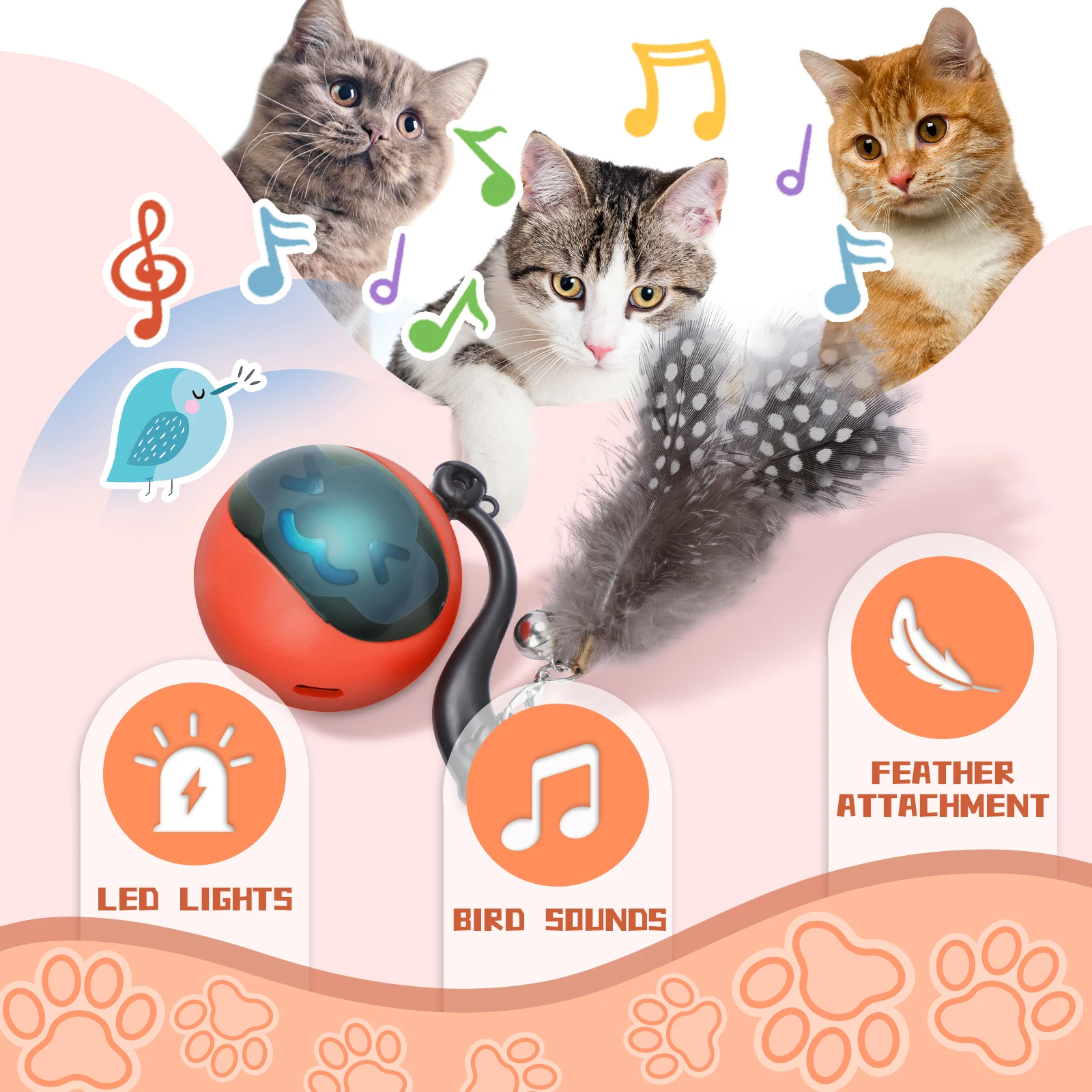 Brinquedo Elétrico para Gatos com Música e Resistente a Mordidas - Image 5