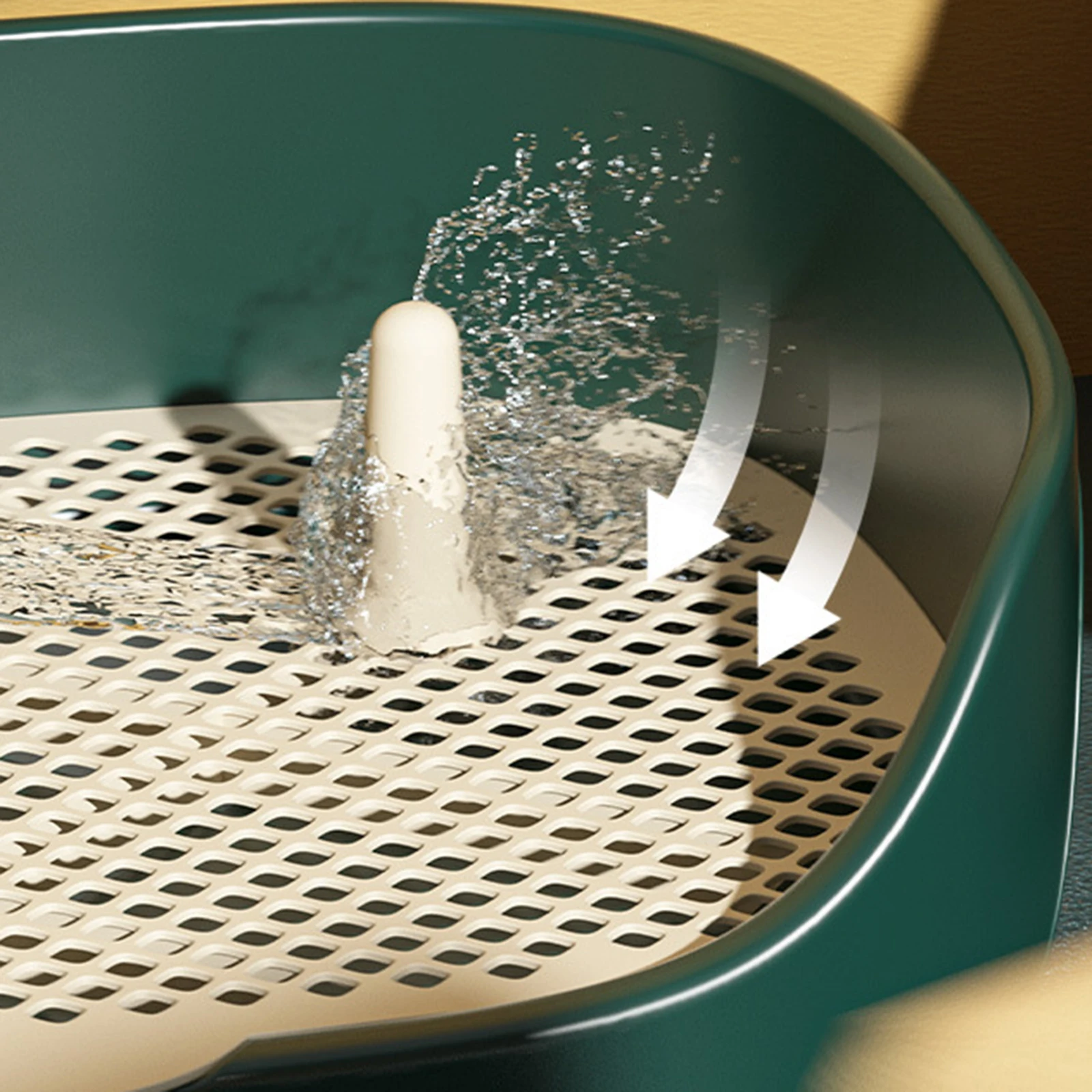 Banheiro Sanitário para Cães com Coluna e Grade Removível - Imagem 4