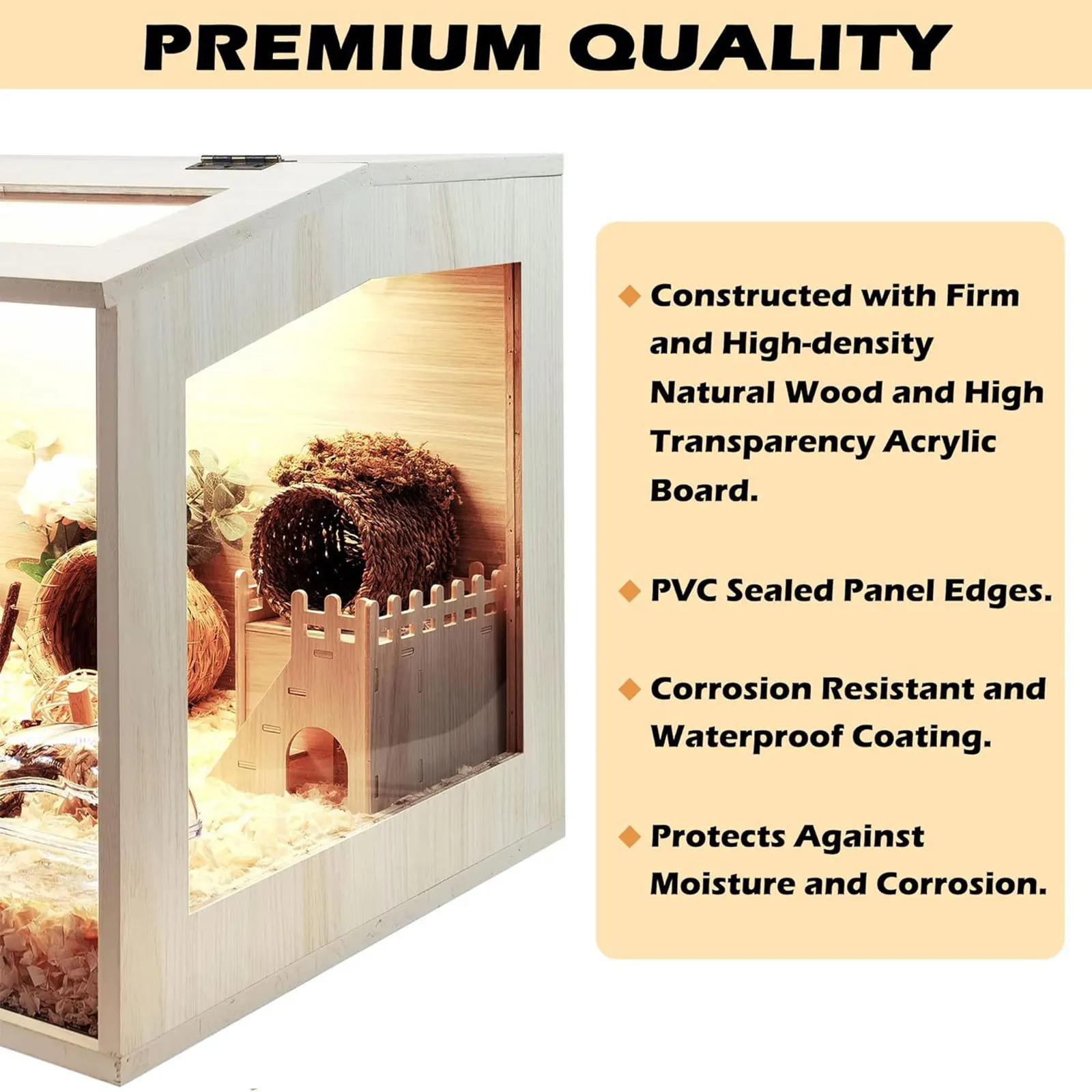 Habitat de Madeira para Hamster com Janela e Ventilação - Image 3