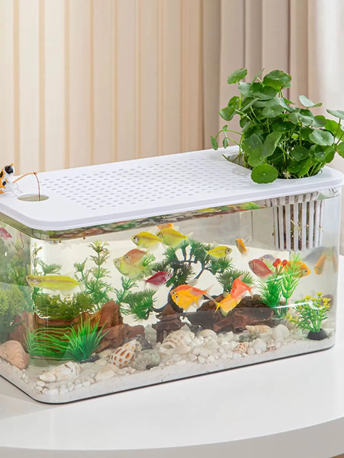Terrário de Plástico para Répteis e Peixes 31,6 cm com Visão Clara - Imagem 6