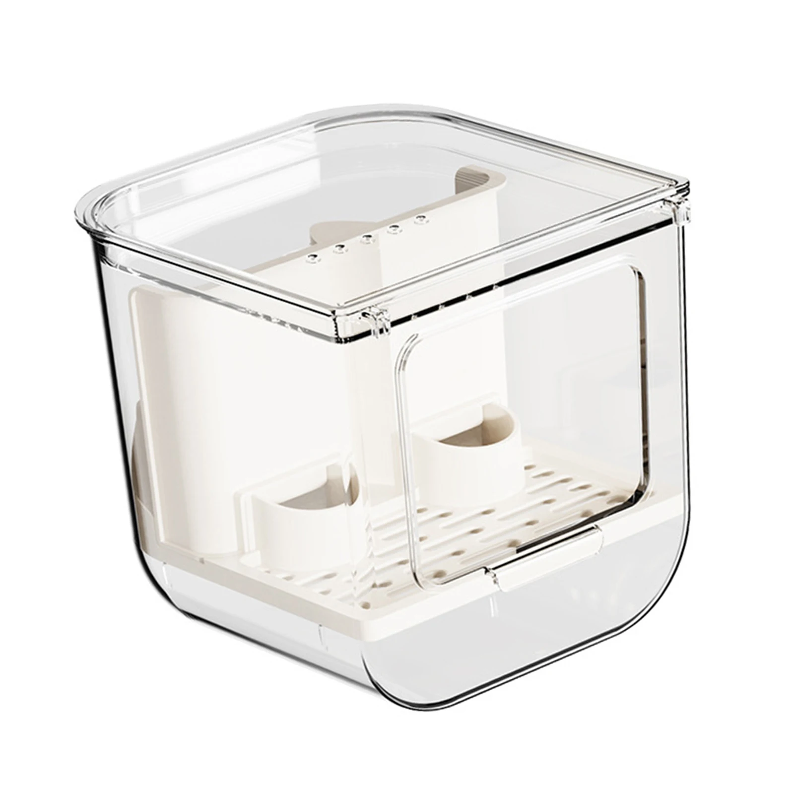 Alimentador Automático para Pássaros Transparente 700g com Anti-Derrame - Imagem 5