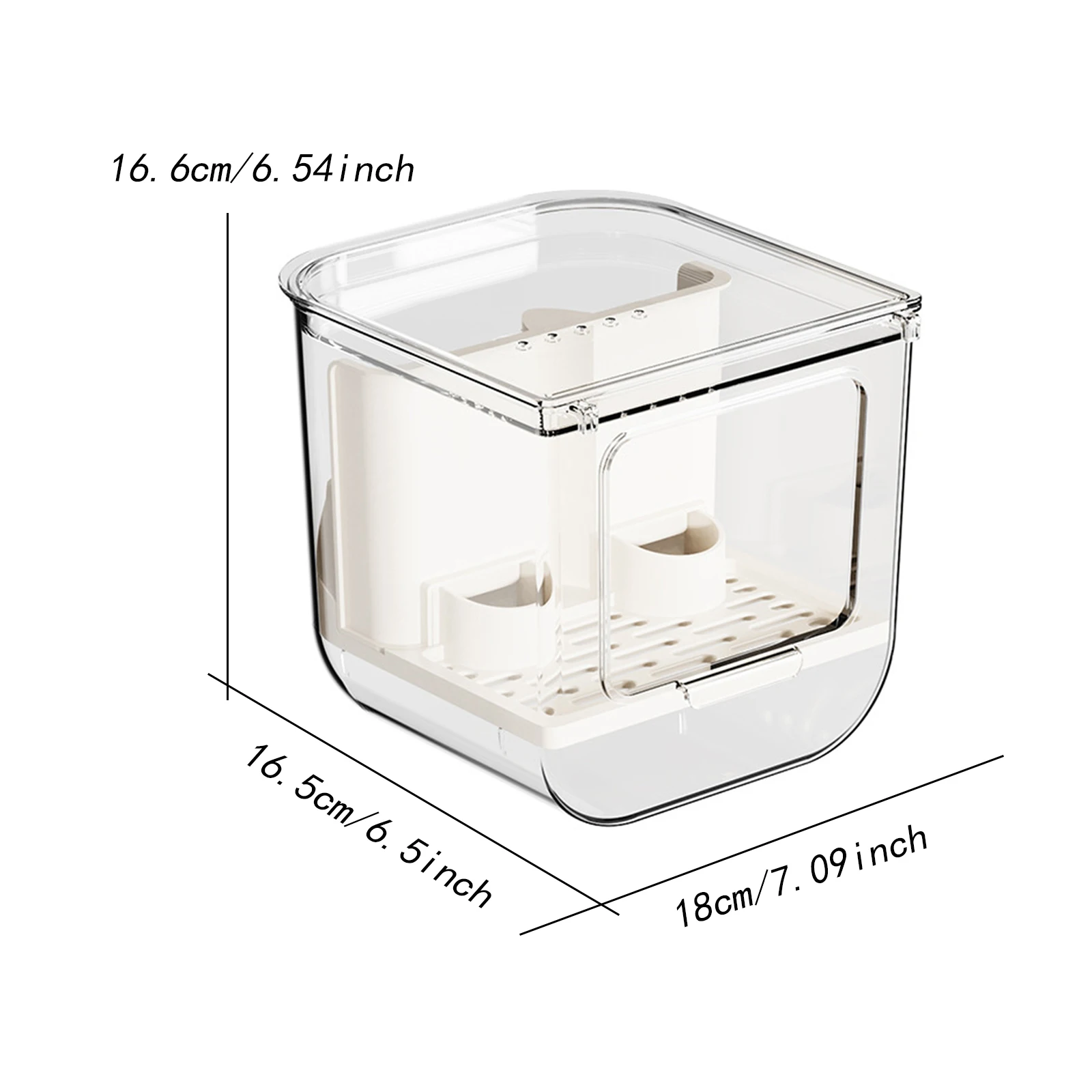 Alimentador Automático para Pássaros Transparente 700g com Anti-Derrame - Imagem 6