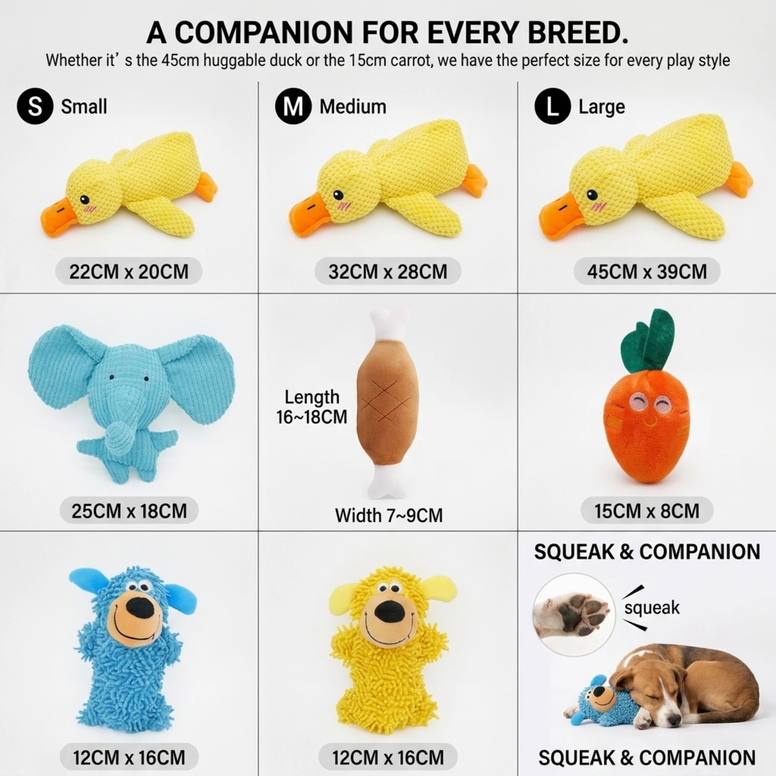 Brinquedo de Pelúcia para Cães Pato com Som Resistente à Mastigação - Imagem 6