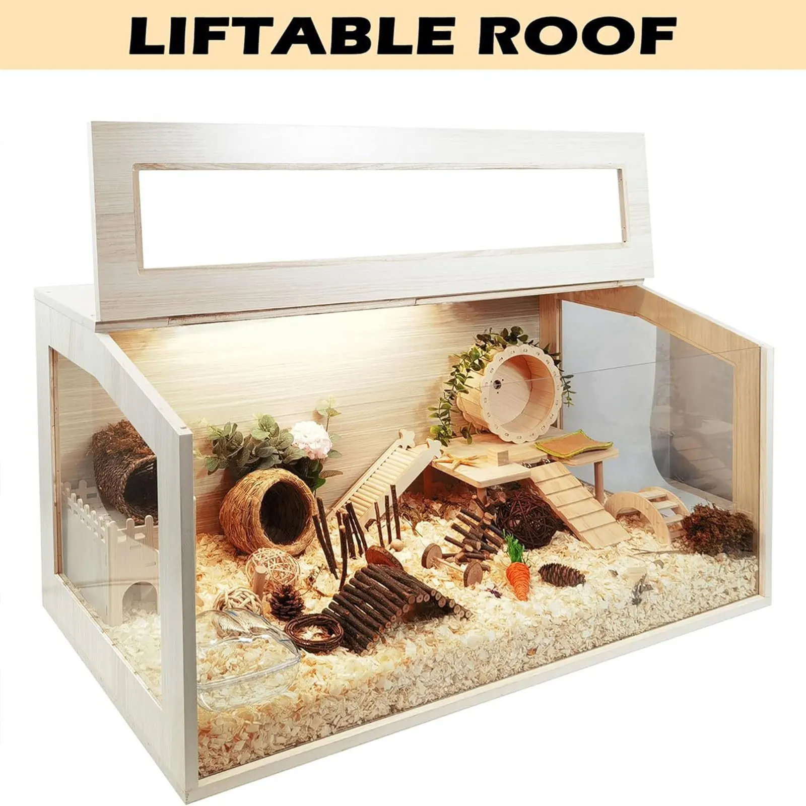 Habitat de Madeira para Hamster com Janela e Ventilação - Image 4