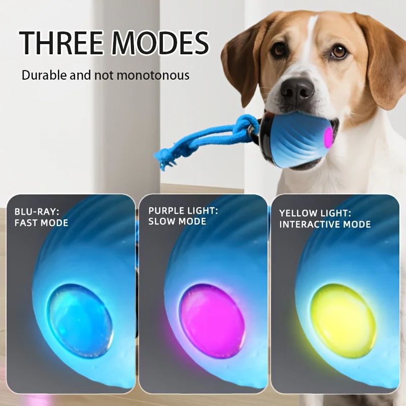 Brinquedo Bola Interativa para Cães USB com Luz e Som de Latido - Imagem 6