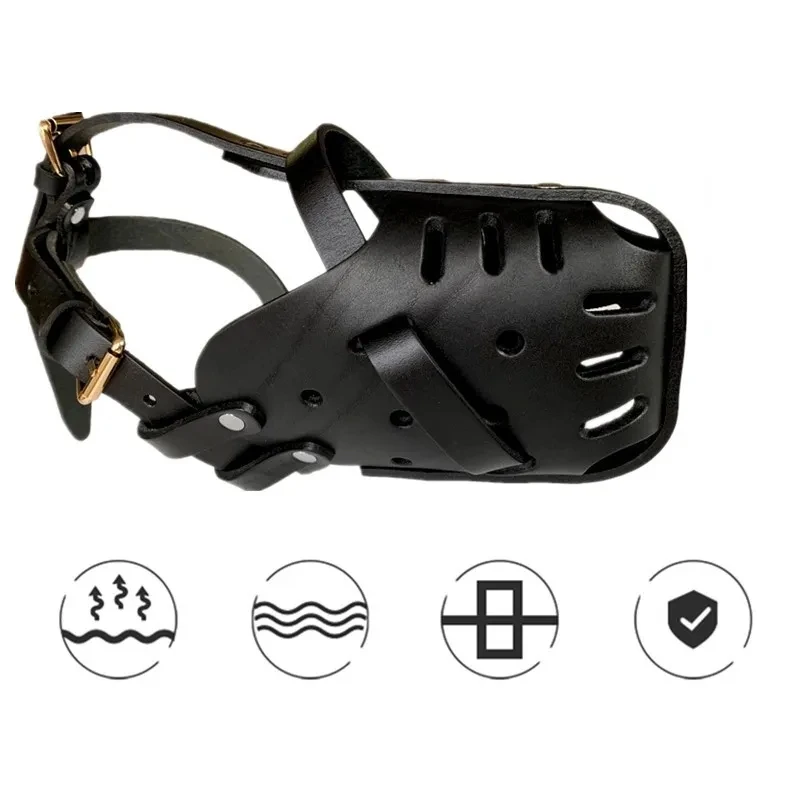 Focinheira de Couro para Cães de Porte Grande Ajustável - Imagem 5