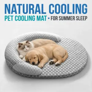 cama refrescante oval para cães e gatos