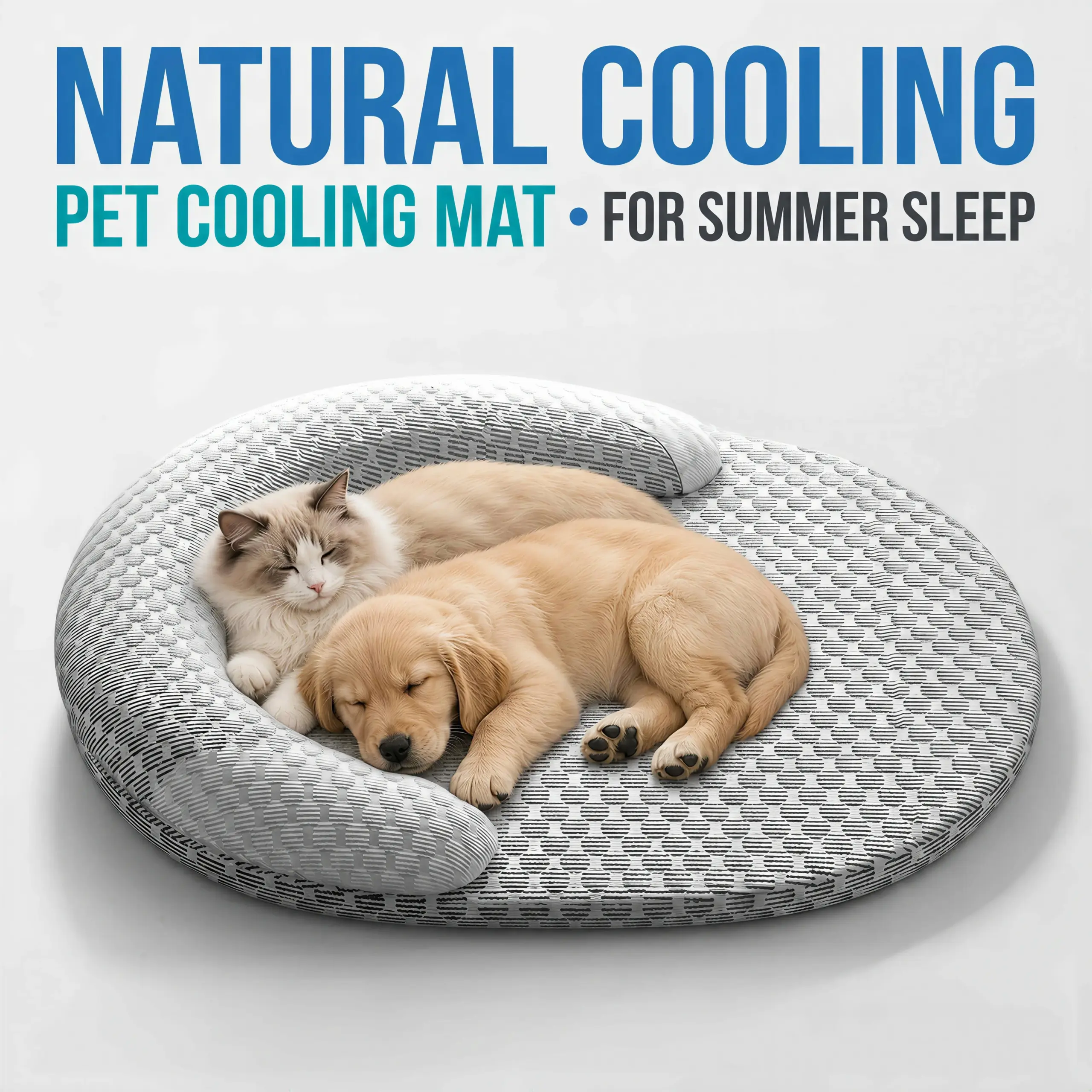 cama refrescante oval para cães e gatos