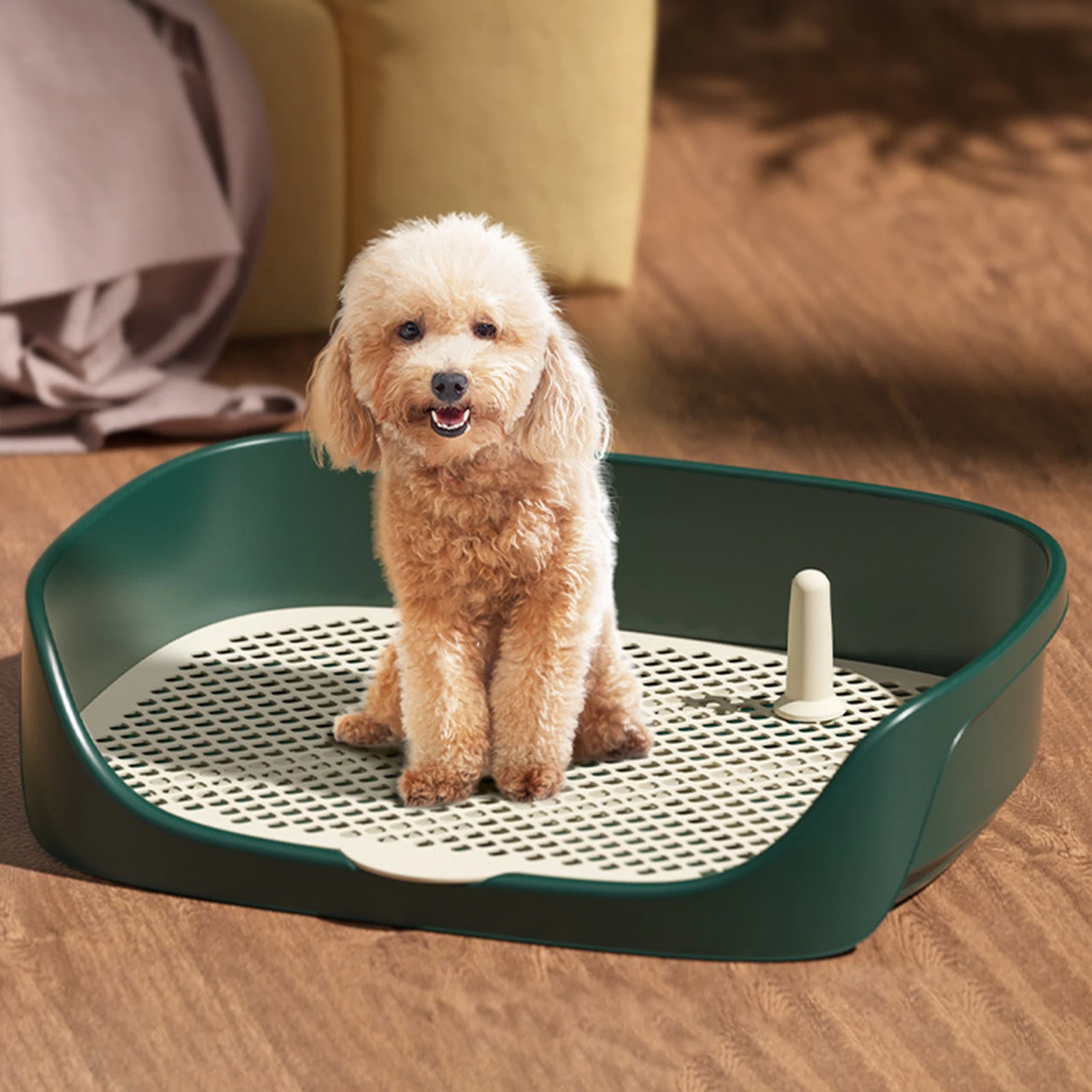 Banheiro Sanitário para Cães com Coluna e Grade Removível - Imagem 2