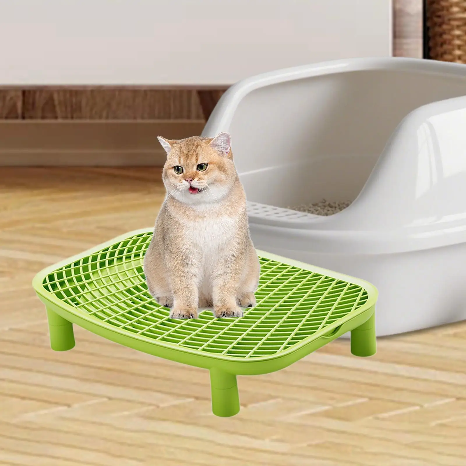 Rampa de Areia para Gatos 46x30 cm com Malha para Conter Sujeira - Imagem 3