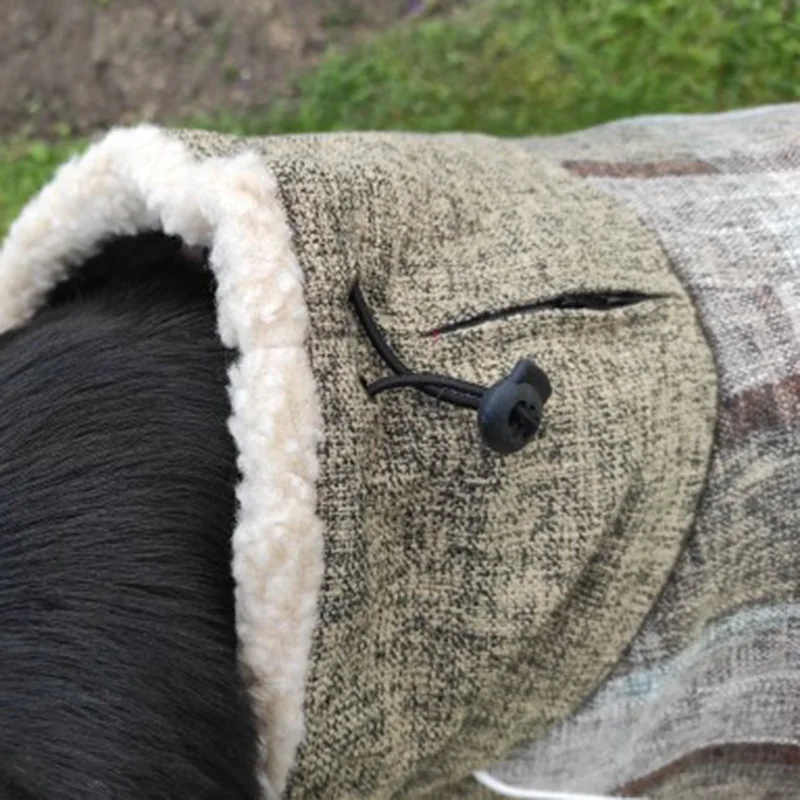 Jaqueta para Cães Grandes de Moletom com Estampa Xadrez - Imagem 3