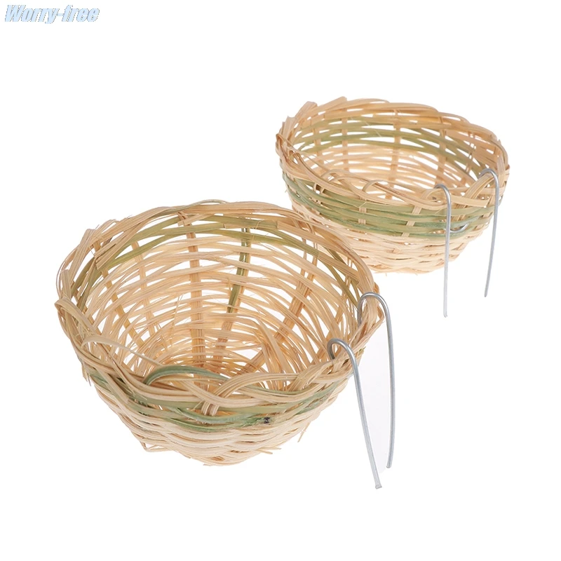 Ninho de Bambu para Pássaros Pequenos 10x6cm Kit com 6 Peças - Imagem 4