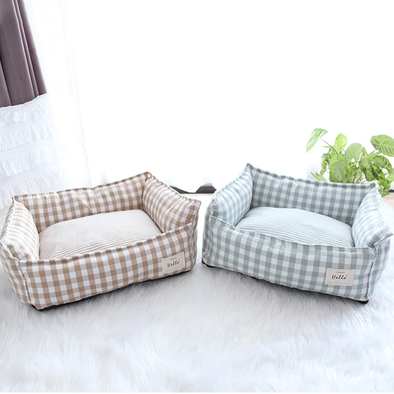 Cama Sofá para Cães e Gatos de Linho com Capa Removível - Image 6