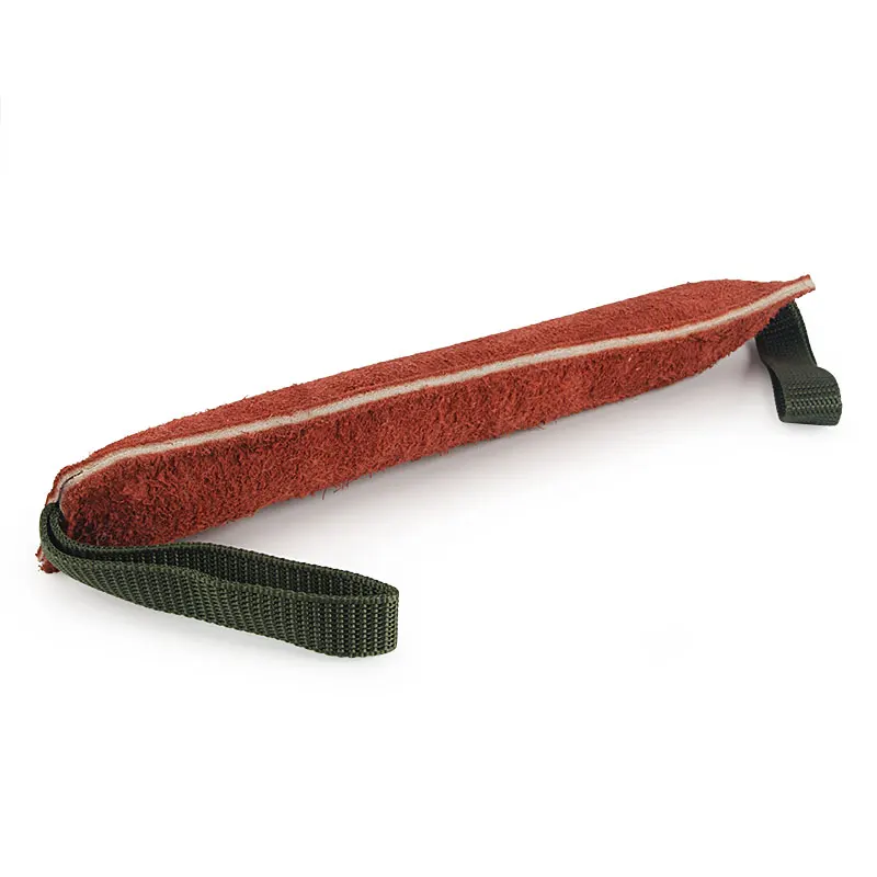 Brinquedo de Mordida para Cães de Couro Vermelho 20 cm para Treinamento - Imagem 4