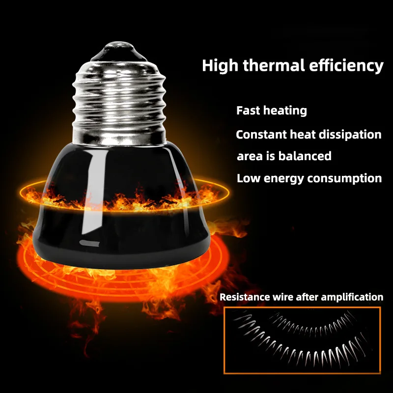 Lâmpada de Aquecimento para Répteis e Aves 25W 220V Sem Luz - Imagem 5