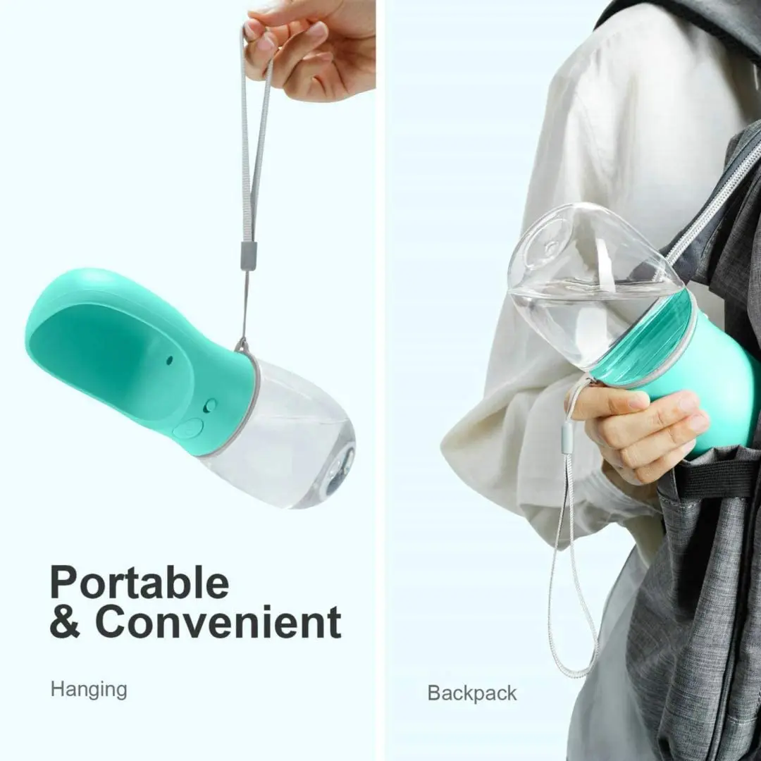 Garrafa de Água Portátil para Cães e Gatos de 350 ml com Trava Antivazamento - Imagem 5