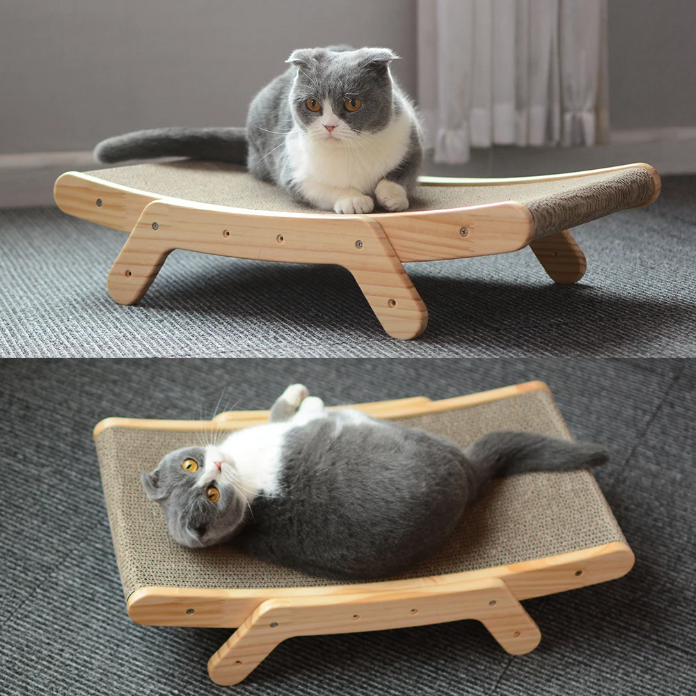 Arranhador para Gatos com Moldura de Madeira Ajustável 3 em 1 - Imagem 2