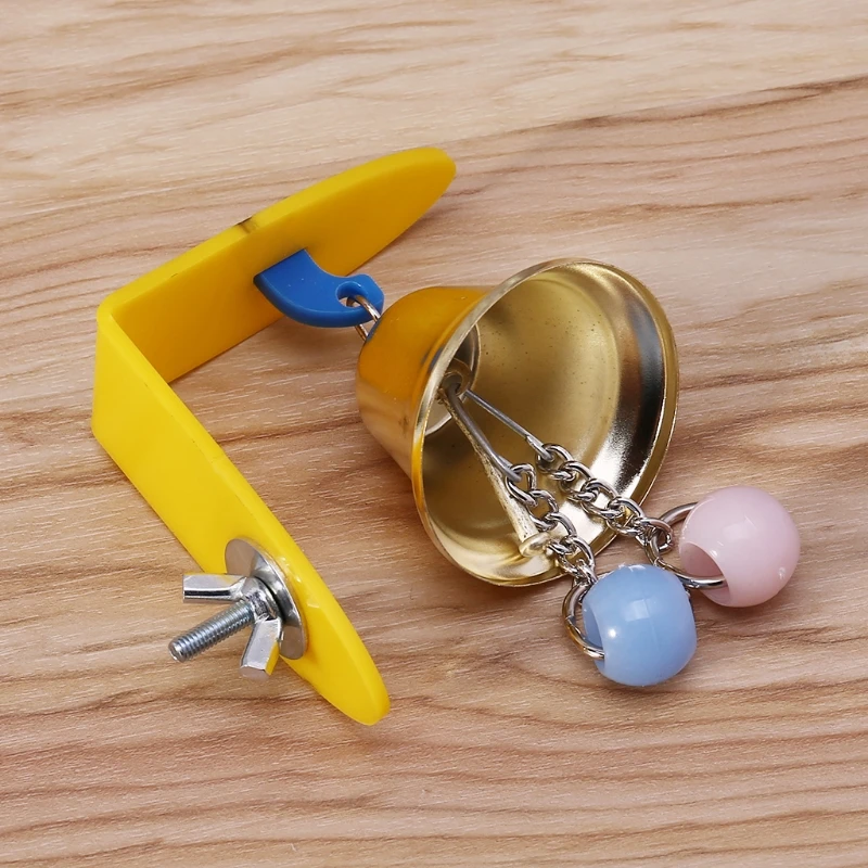Sino de Brinquedo para Pássaros de Metal com Contas e Encaixe na Gaiola - Imagem 6