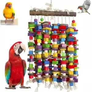 brinquedo de madeira para papagaio