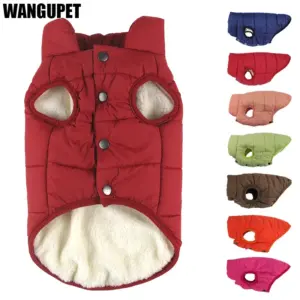 casaco de inverno para cães com forro de lã