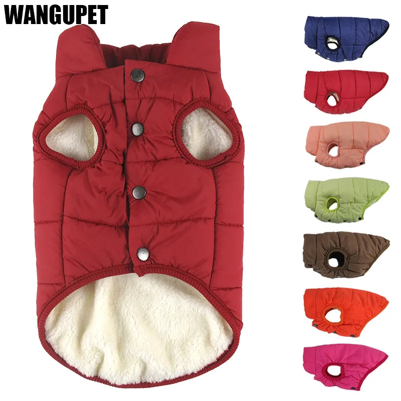 casaco de inverno para cães com forro de lã