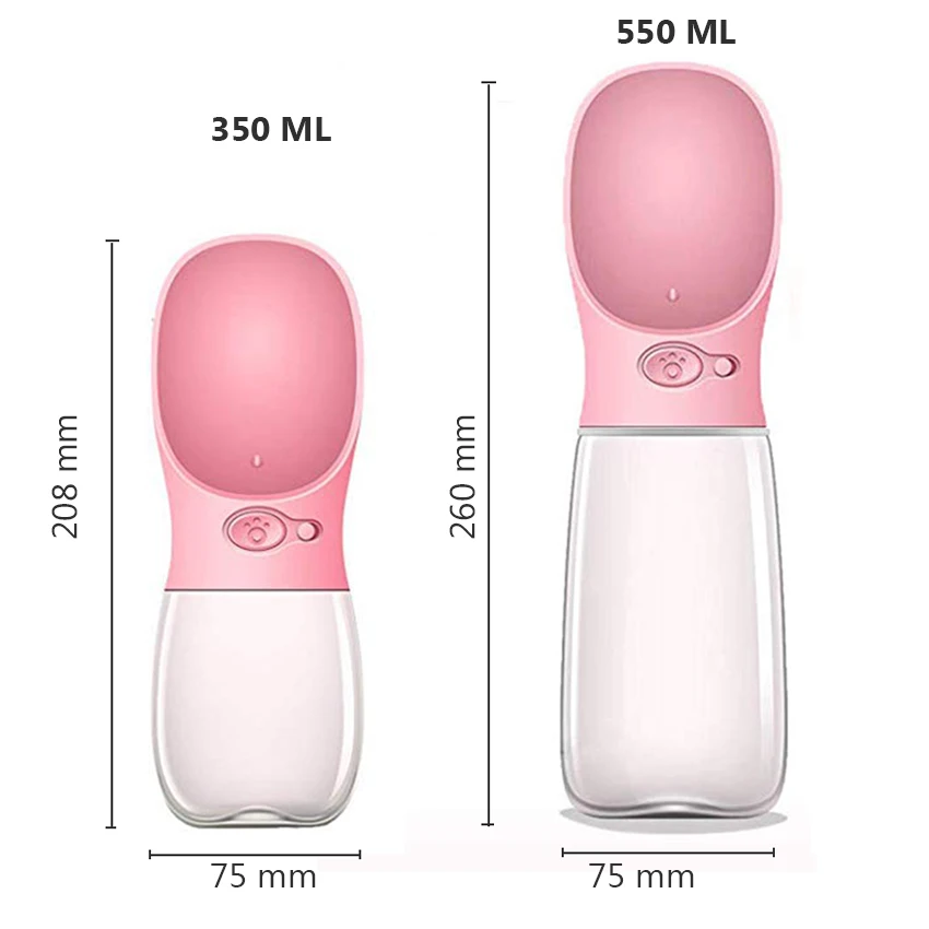 Garrafa de Água Portátil para Cães e Gatos de 350 ml com Trava Antivazamento - Imagem 6