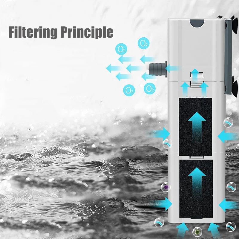 Filtro Submersível 4 em 1 para Aquário com Bomba de Oxigênio - Imagem 4