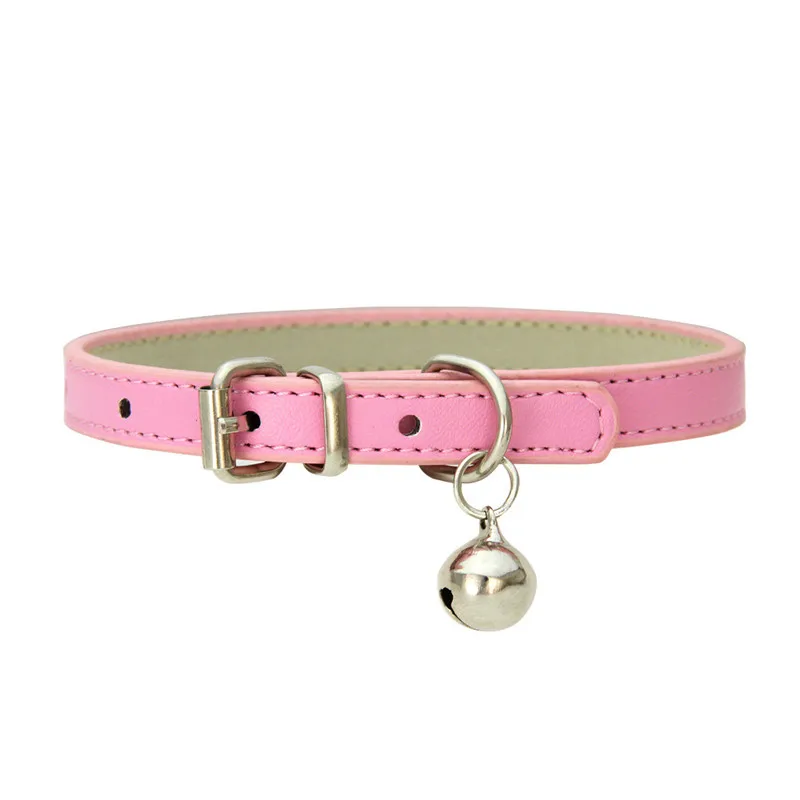 Coleira para Gato de Couro Sintético com Sino Ajustável 15-28cm - Imagem 5