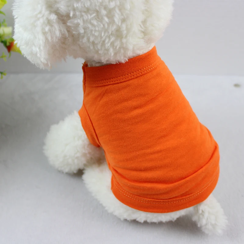 Colete para Cães de Algodão Puro Cor Sólida para Cães Pequenos - Image 2