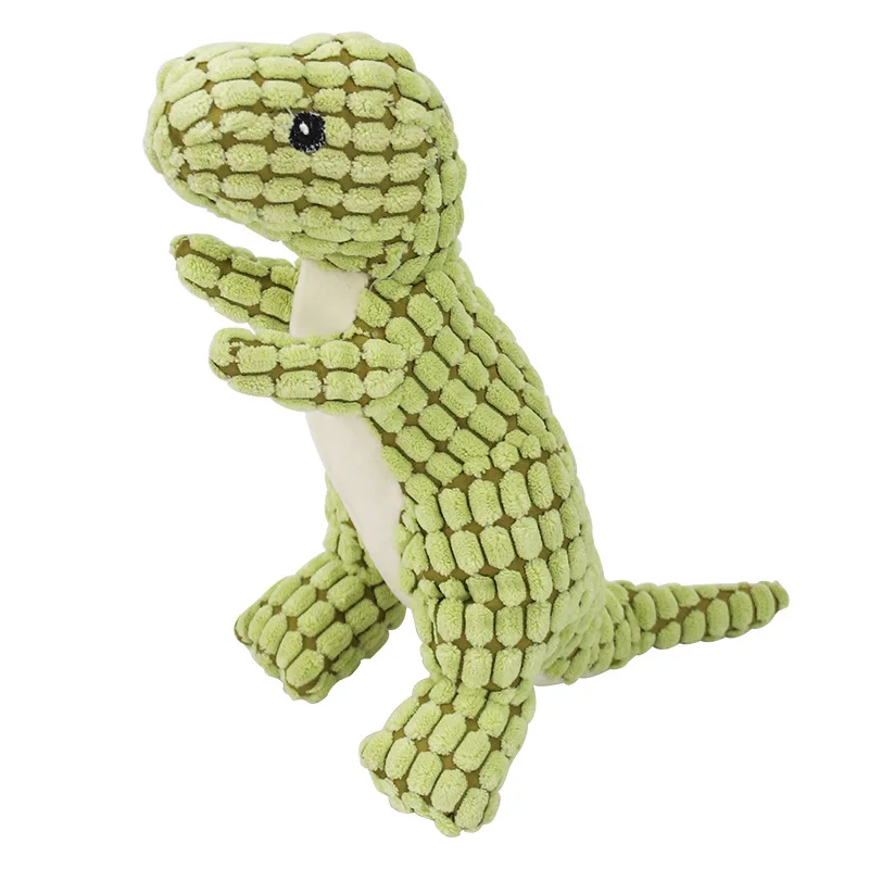 Brinquedo Vocal para Cães e Gatos de Lã de Milho Dinossauro - Imagem 5