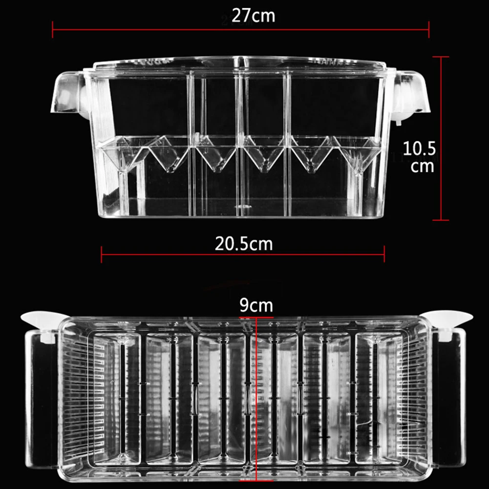 Caixa de Isolamento para Aquário 4 Quartos Acrílico Transparente 27 cm - Imagem 6