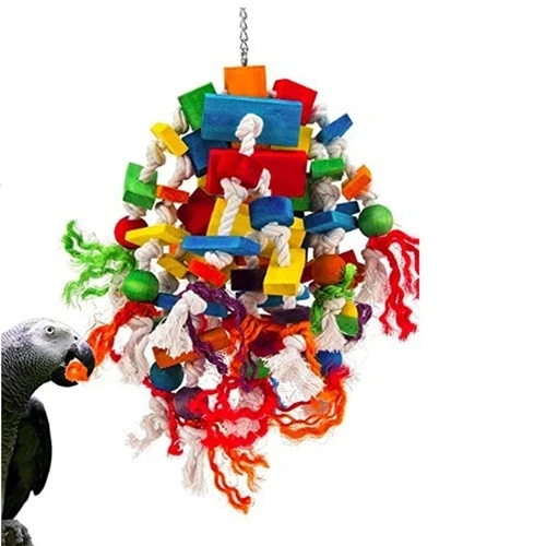 Brinquedo de Madeira para Papagaio e Arara para Gaiola - Imagem 6