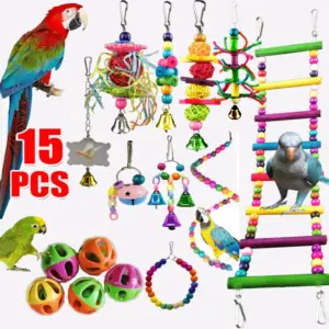 brinquedo para papagaio com balanço