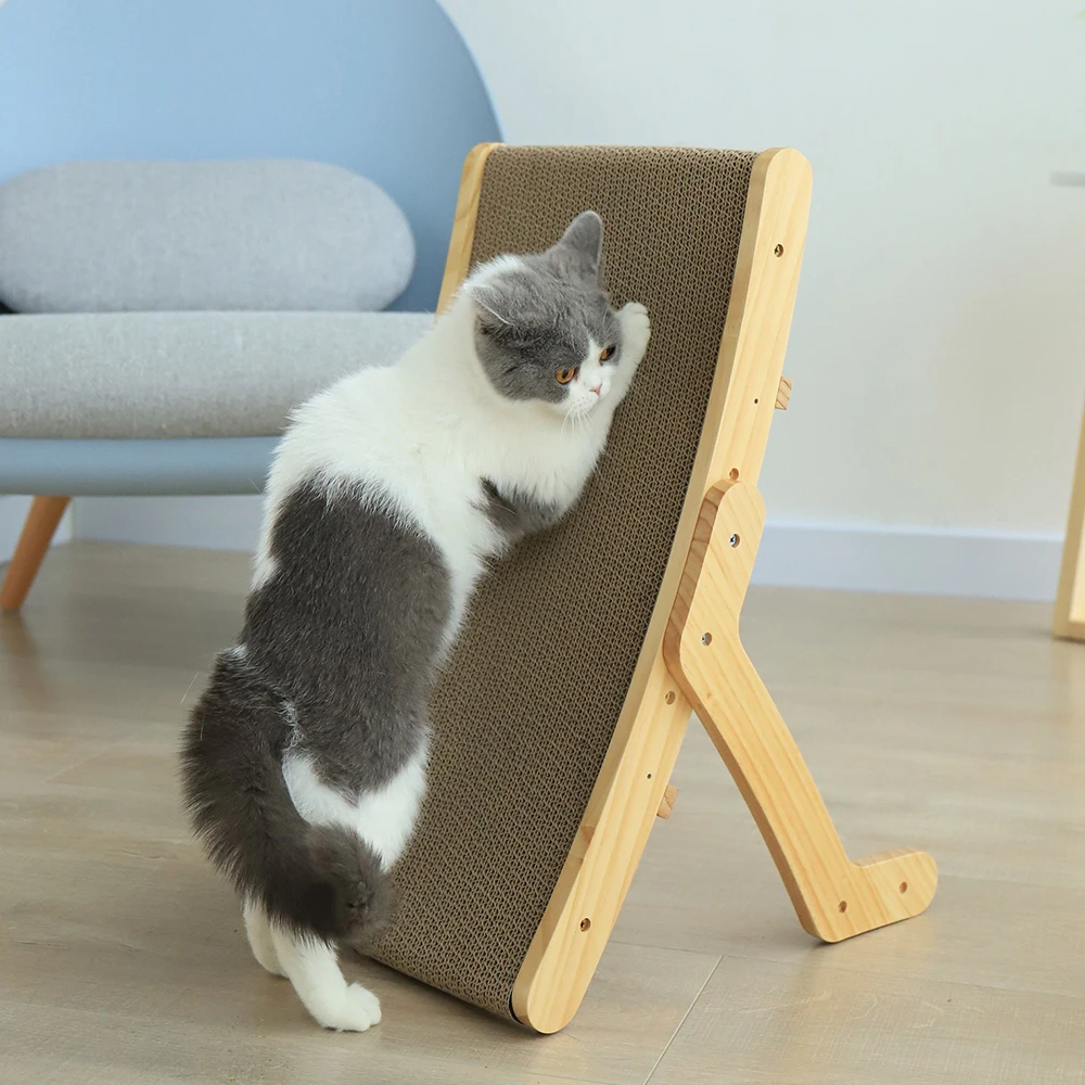 Arranhador para Gatos com Moldura de Madeira Ajustável 3 em 1 - Imagem 3