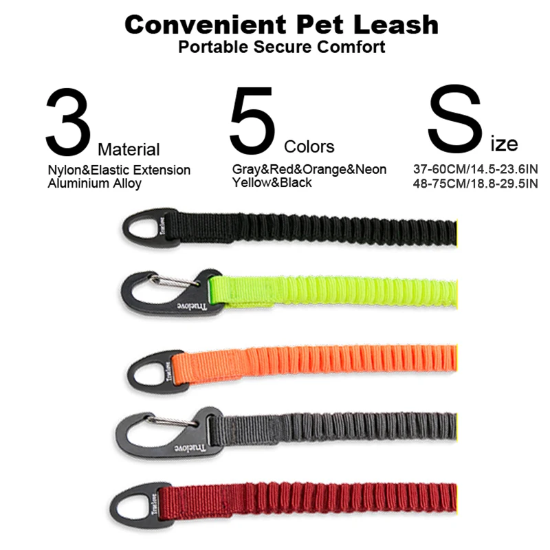 Truelove Guia Elástica para Cães de Nylon Curta com Extensão 37-60 cm - Imagem 2