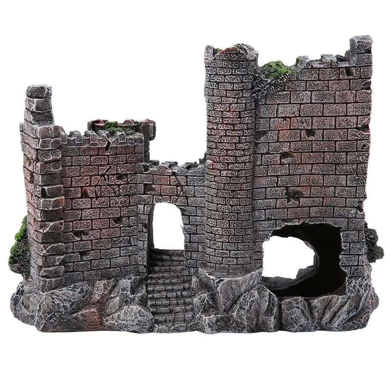 Decoração de Aquário Castelo Vintage de Resina 17x7x13 cm para Esconderijo - Imagem 3