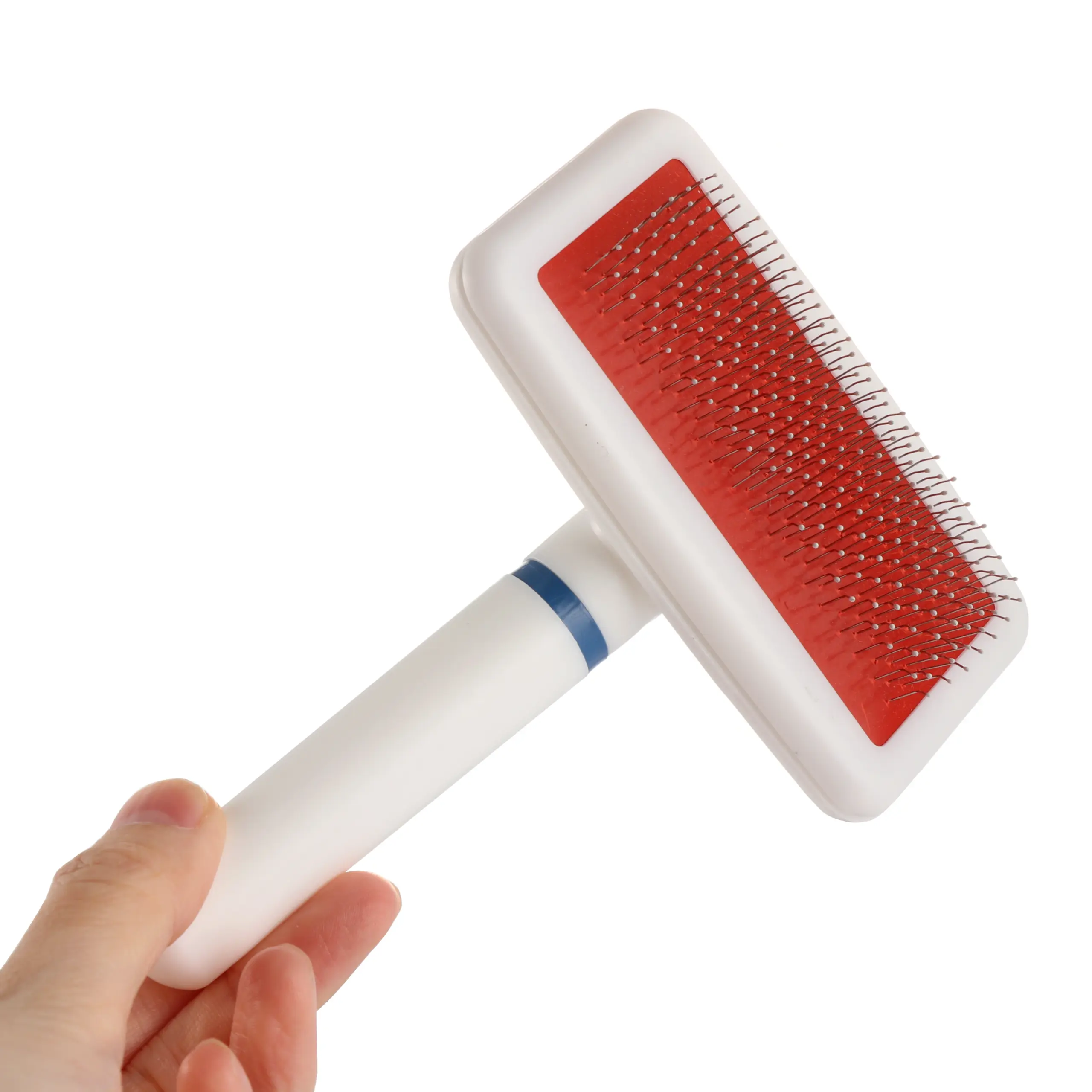 Escova Massageadora Slicker para Cães e Gatos com Pinos de Aço Curto - Imagem 2