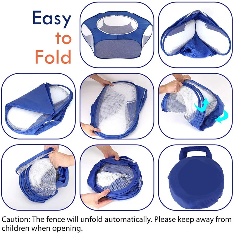 Cercado Portátil para Hamster e Coelhos Dobrável Transparente - Imagem 4