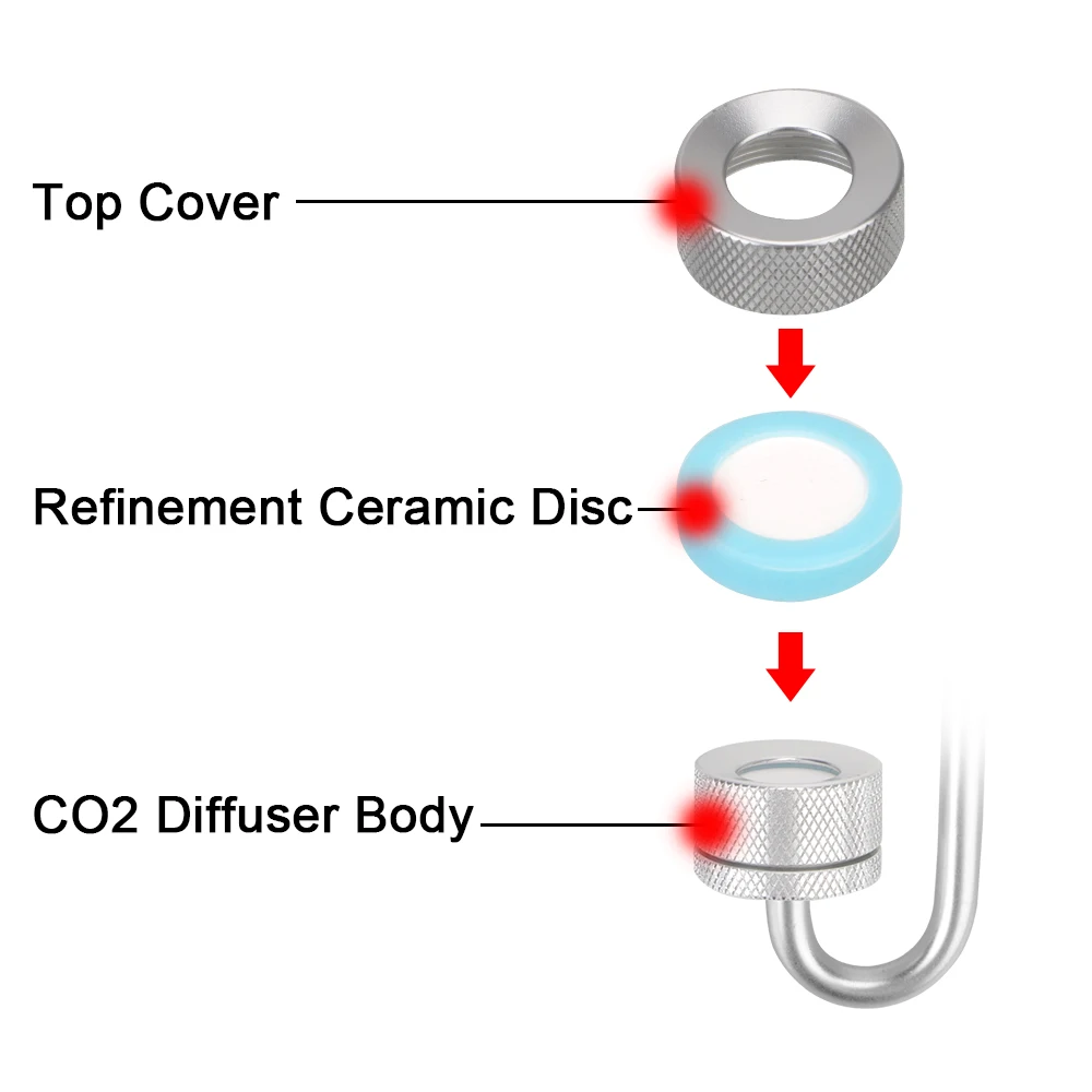 Atomizador de CO2 para Aquário com Ventosa e Ajuste de Comprimento - Imagem 3