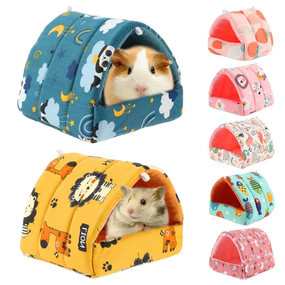 ninho toca de flanela para hamster