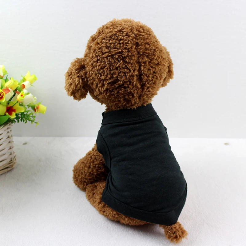 Colete para Cães de Algodão Puro Cor Sólida para Cães Pequenos - Image 4