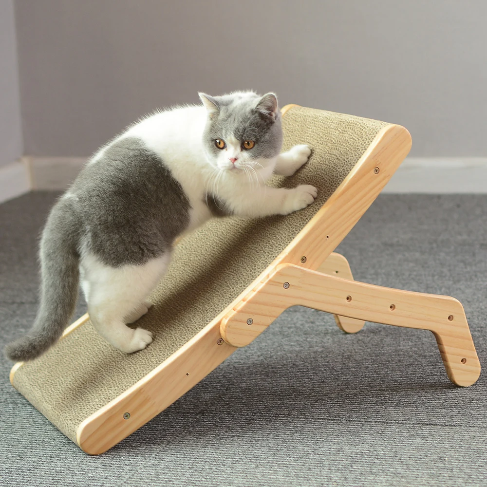 arranhador para gatos com moldura de madeira