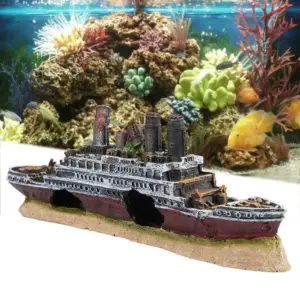 ornamento titanic para aquário